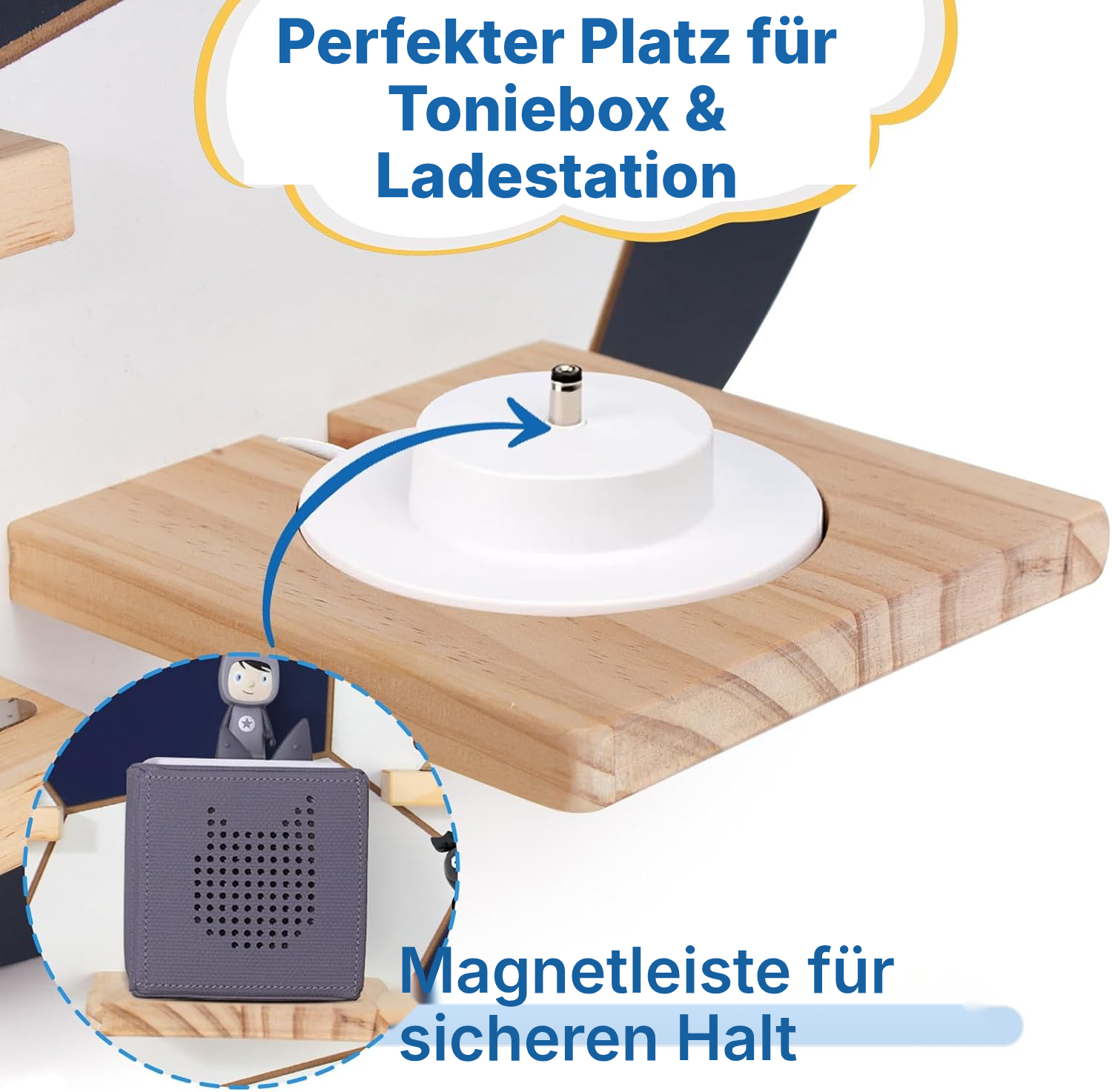 Magnetregal für Toniebox/Tonies – blauer Fußball, 50 cm — 4