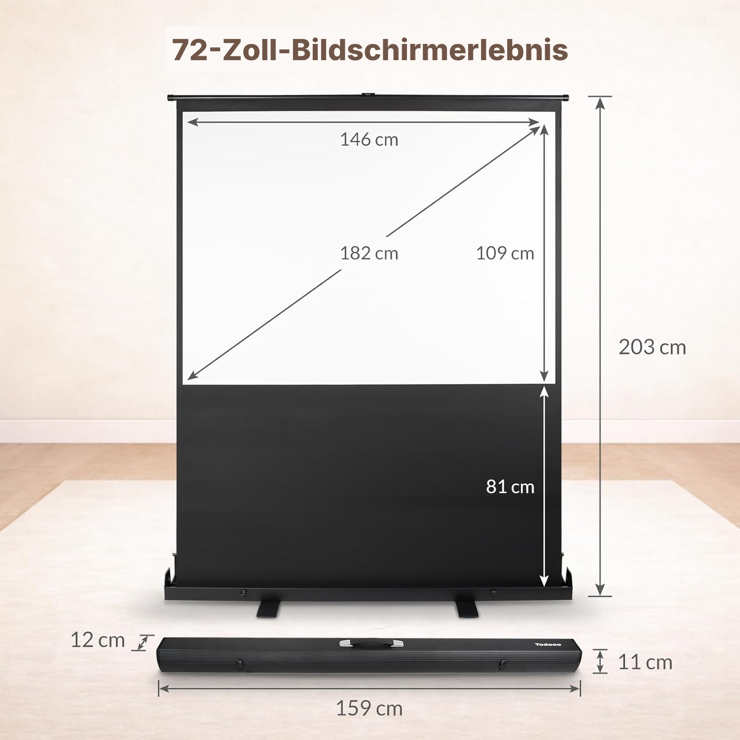 Leinwand für Projektor 147 × 109 cm — 2