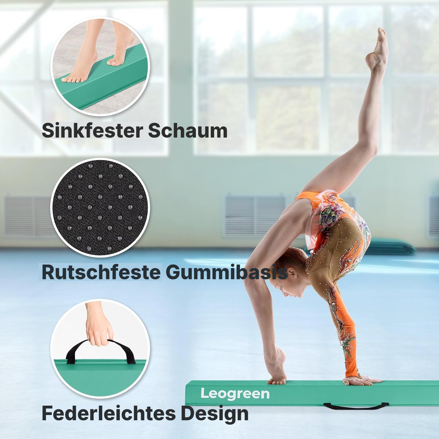 Schwebebalken für zuhause – faltbar, 240 cm — 2
