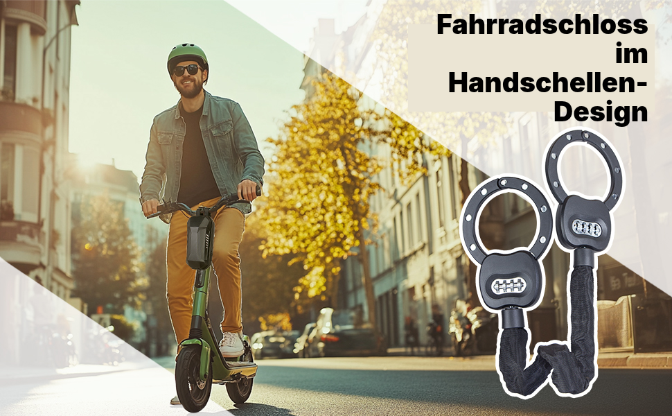 Fahrradschloss – Kettenschloss mit zwei Bügeln — 4