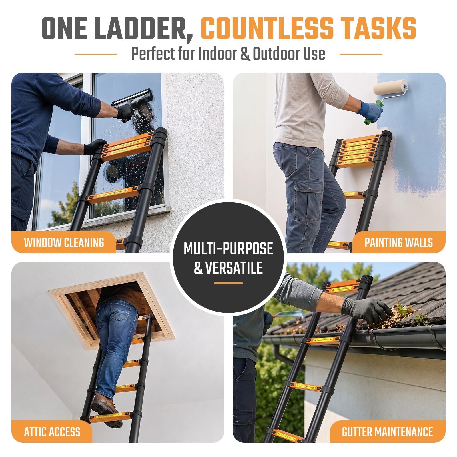 Telescopic Ladder — Adjustable Height — 5