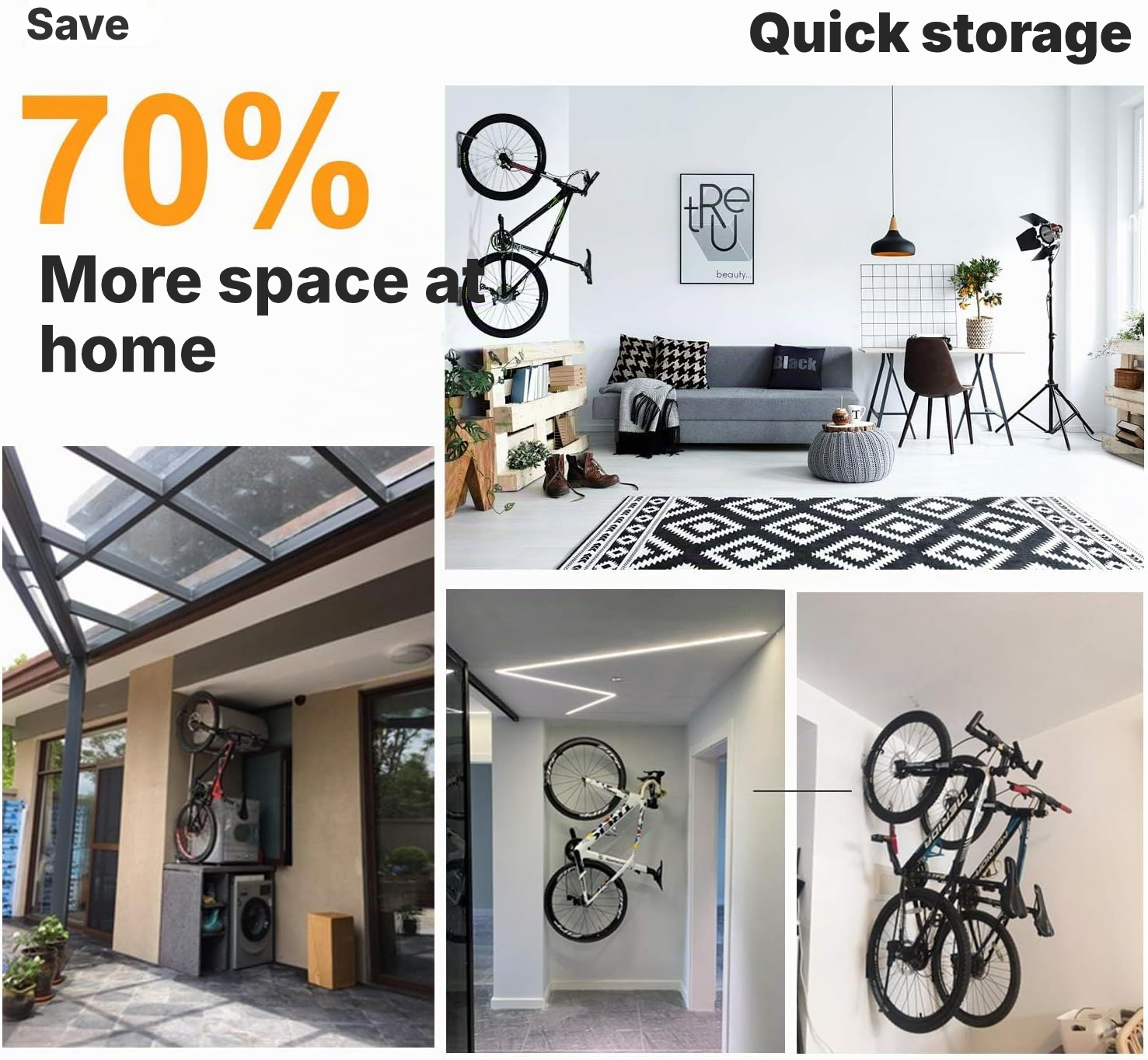Bicycle Wall Holder – Save Space — 3