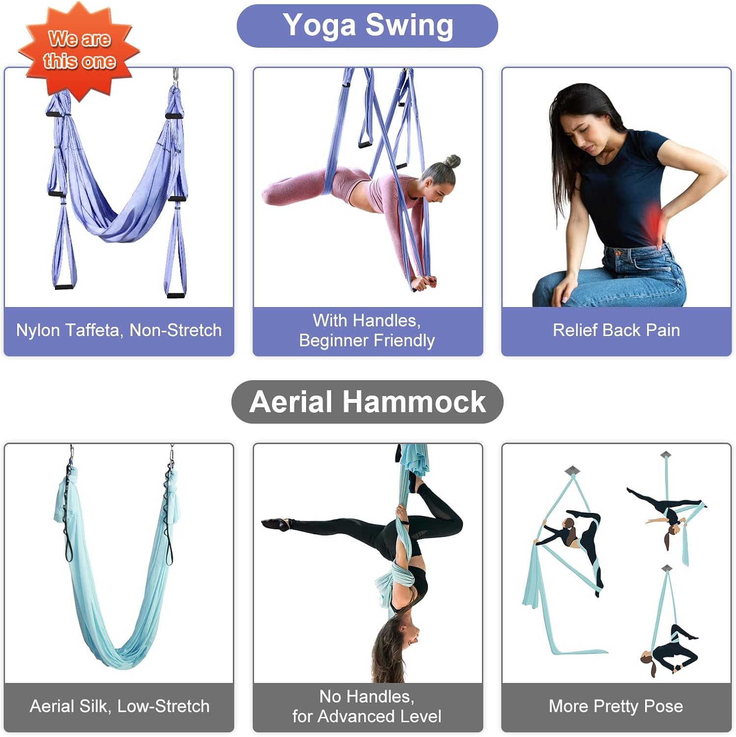 Aerial Yoga Hammock 220 × 130 cm — 4