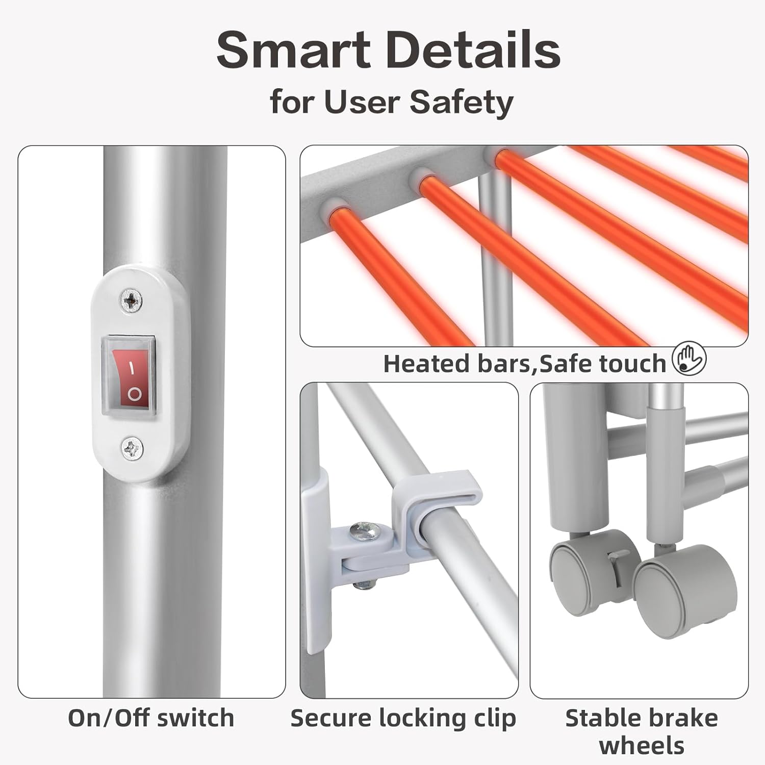 Airer Heater – White Folding Heated Airer — 2