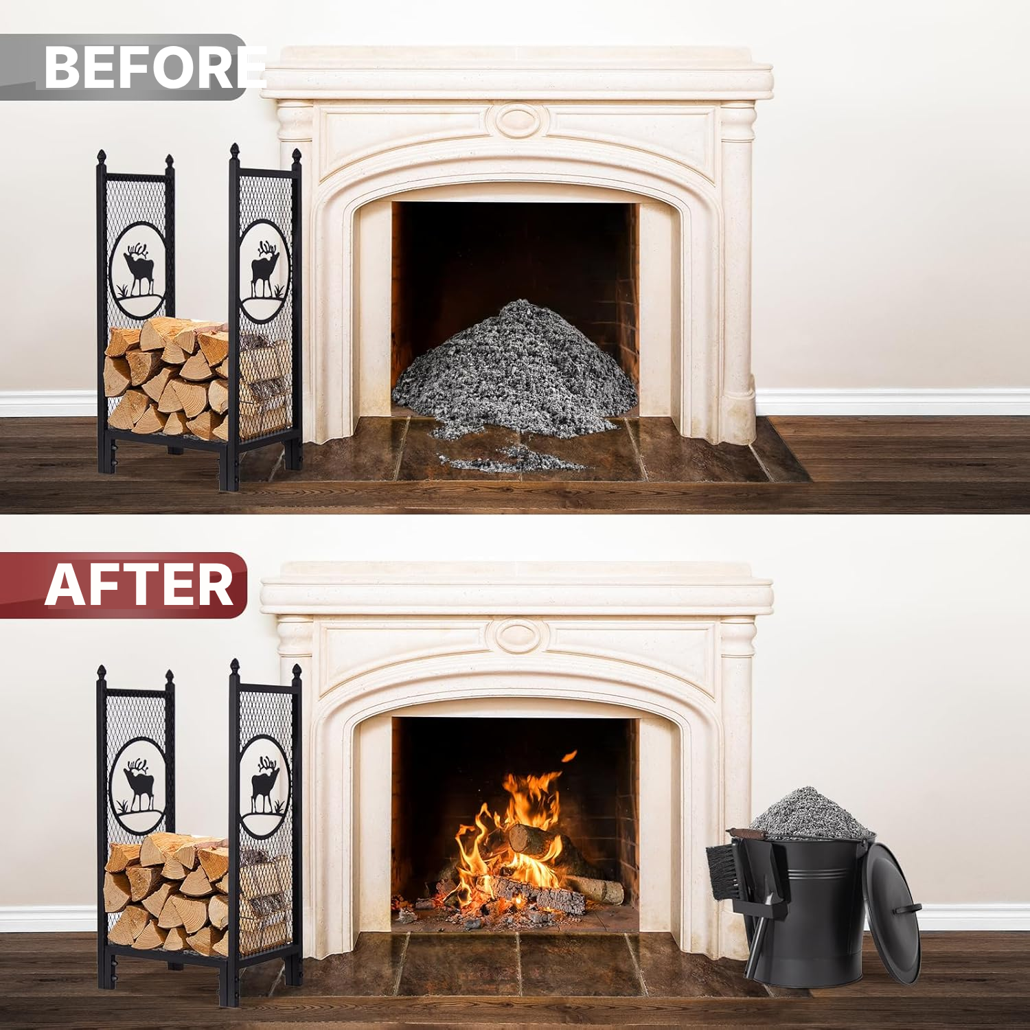 Compact Ash Pail for Fireplaces — 6