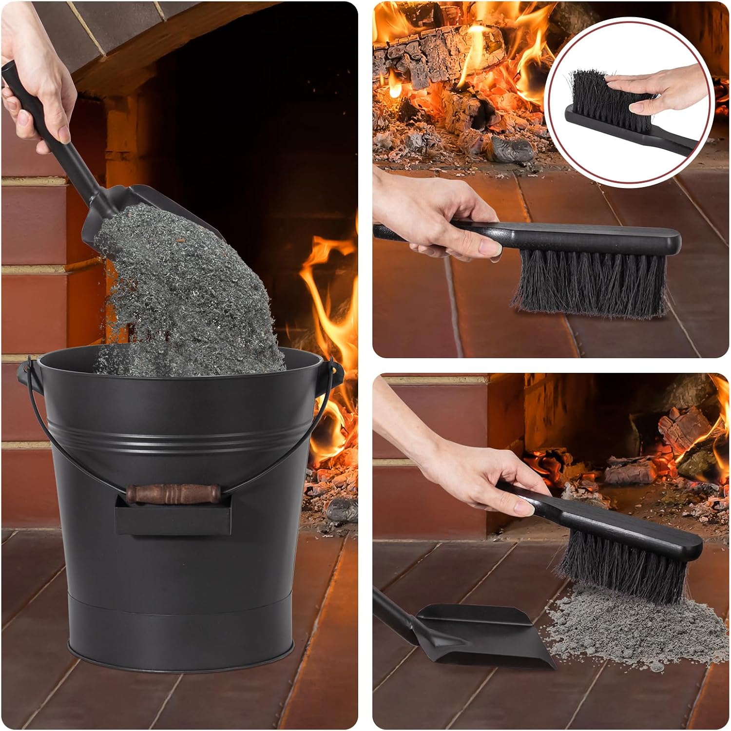 Compact Ash Pail for Fireplaces — 8