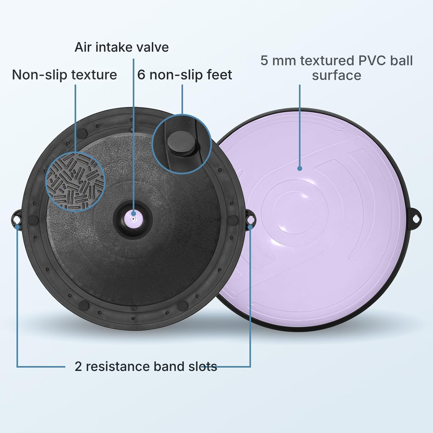Purple Exercise Ball 58 × 58 × 20 cm — 3