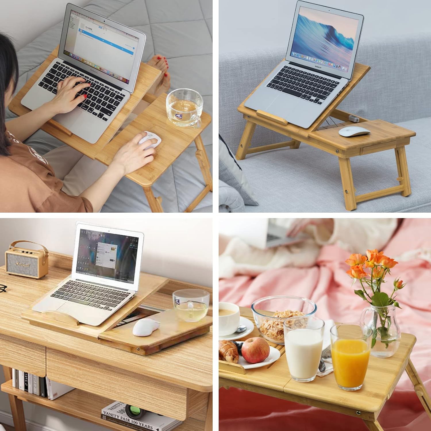 Lap Computer Stand – Bamboo Bed Desk — 7