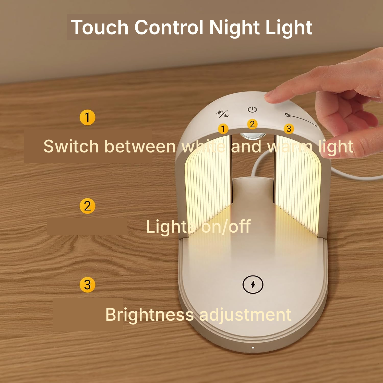 Bedside Lamp — Light & Charge — 2