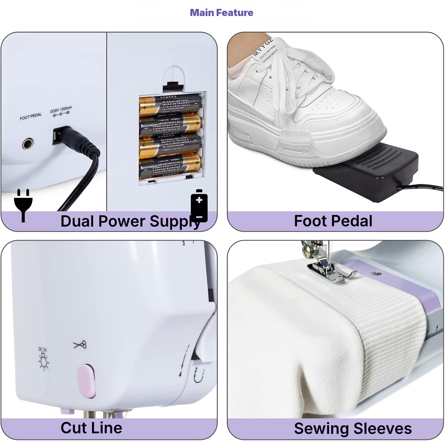 Beginner sewing machine – purple — 4