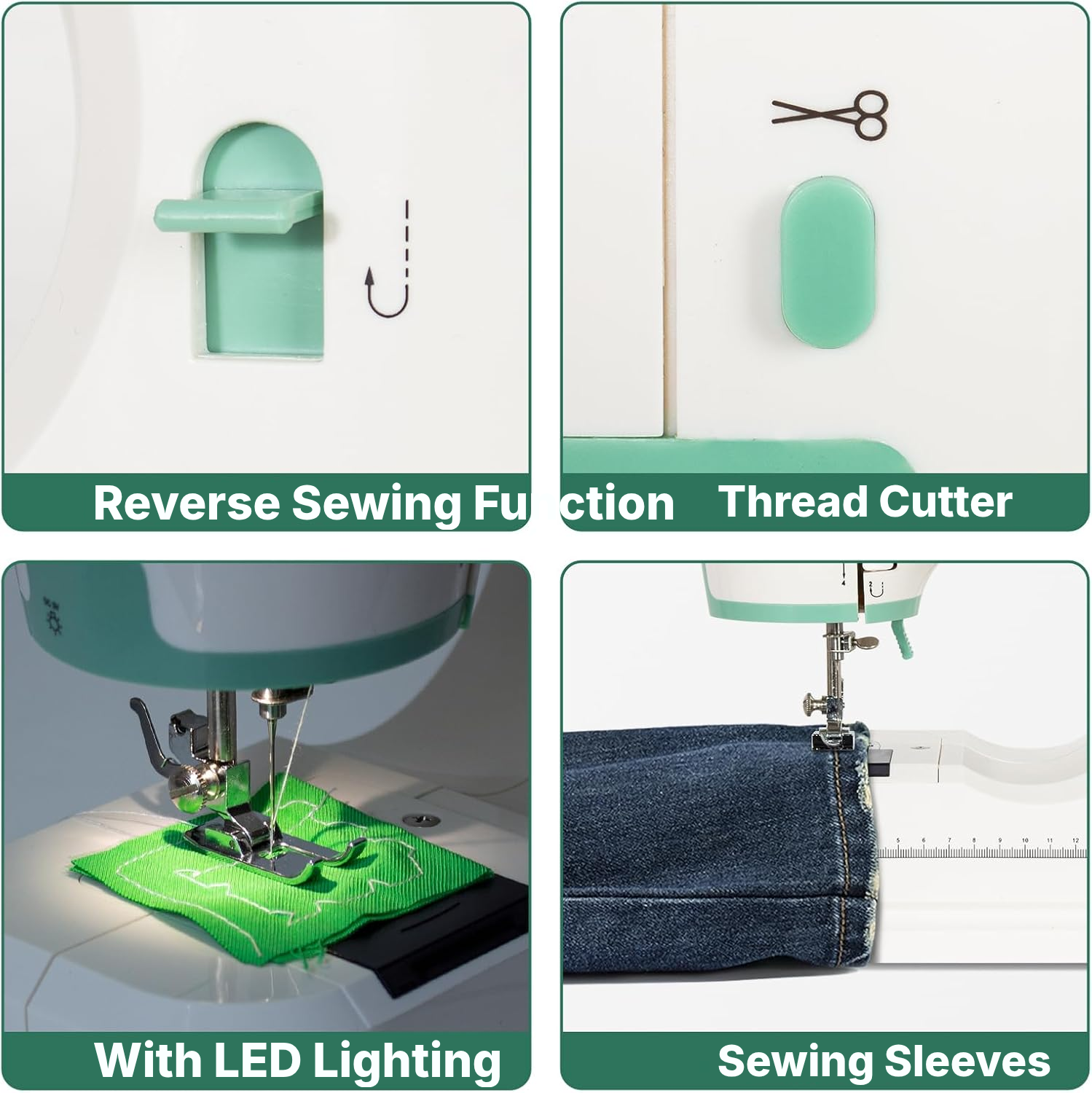 Compact Sewing Machine, 30 cm, 16 Stitches with Foot Pedal — 5