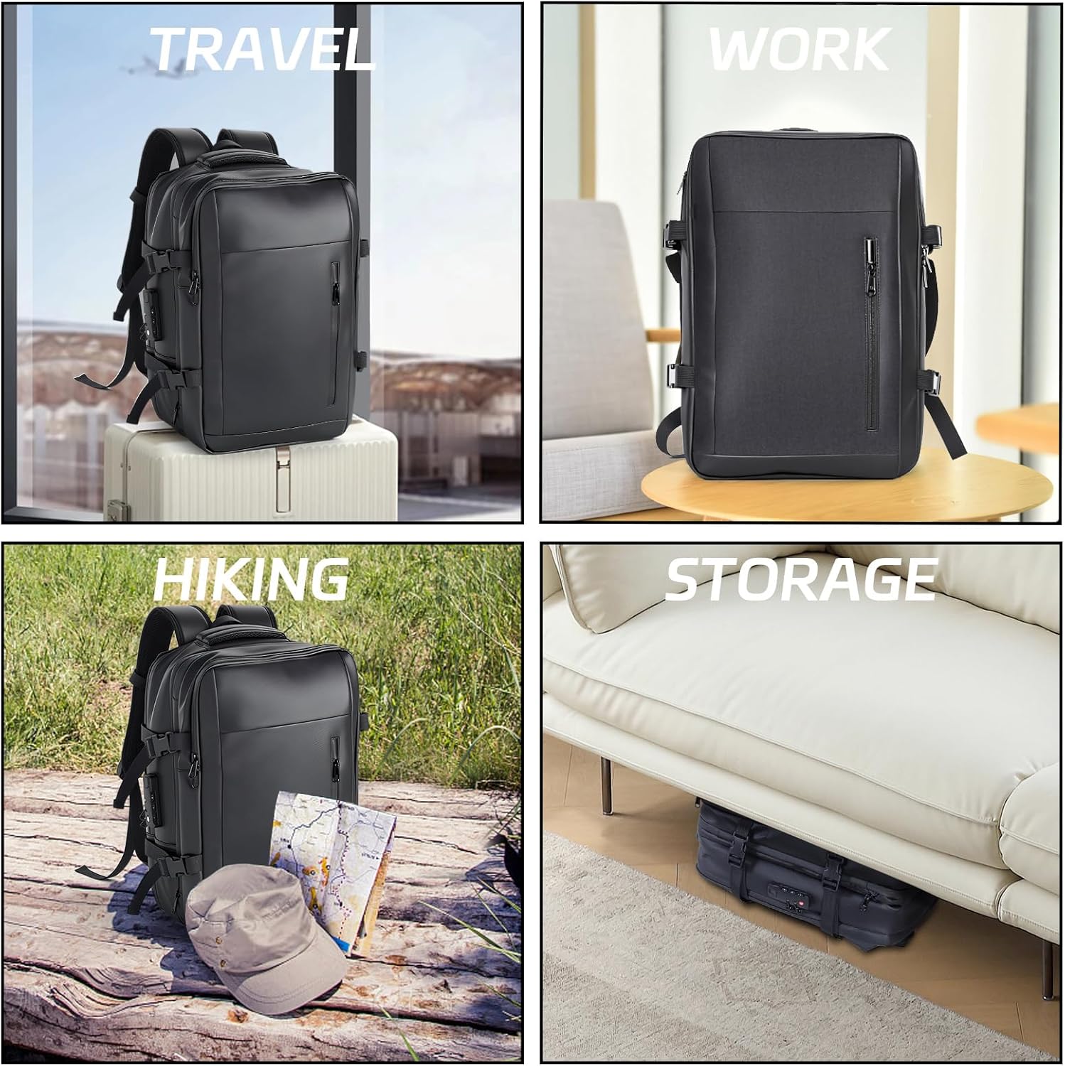 Black Vacuum Cabin Rucksack — Pack More — 7