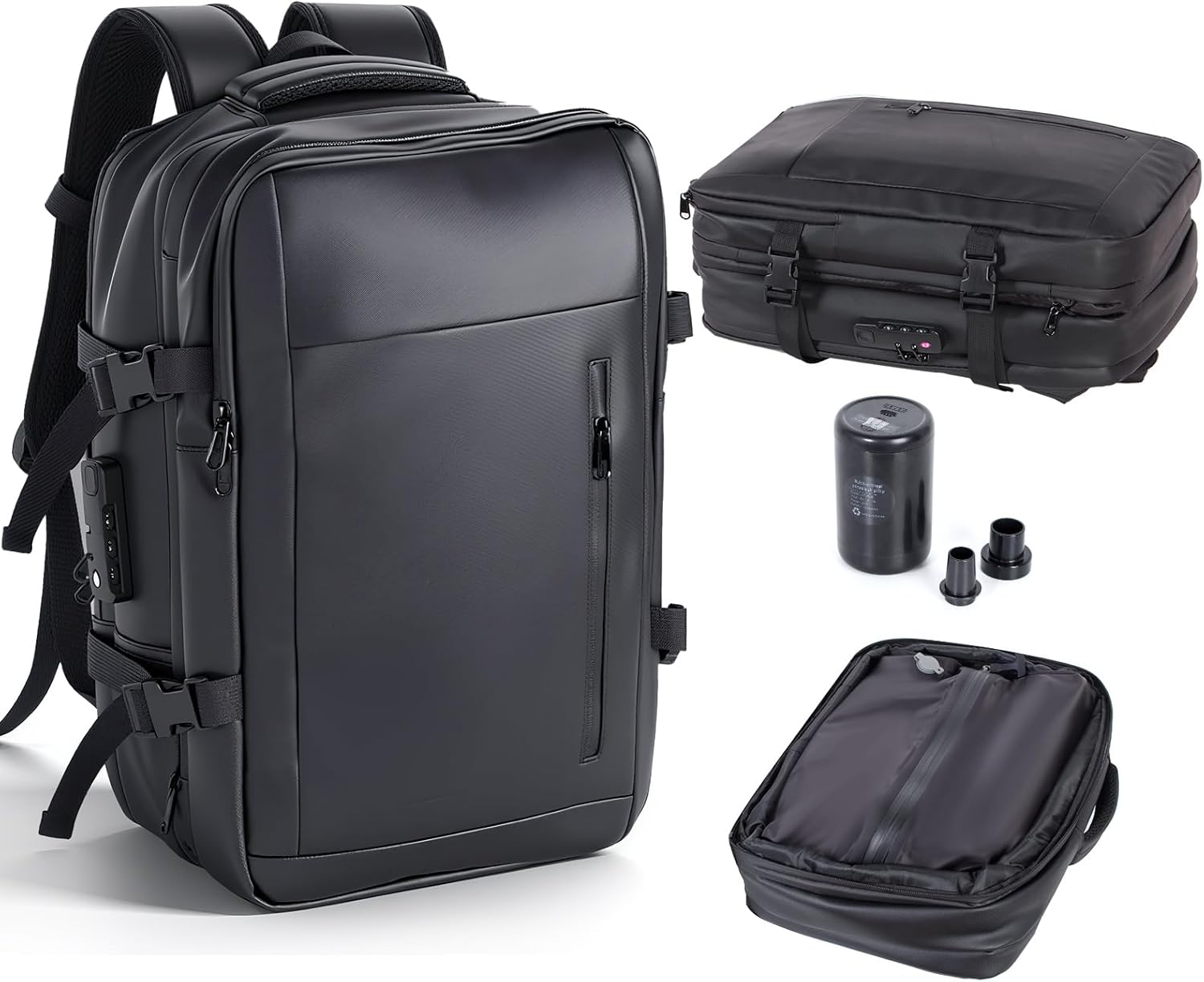 Black Vacuum Cabin Rucksack — Pack More — 1