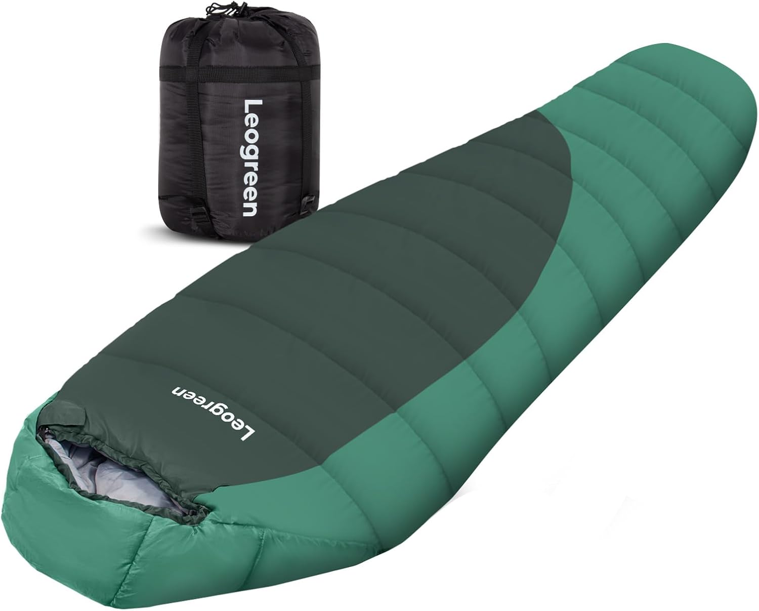 Green Camping Bag, 3-4 Seasons, 0 to 5 °C