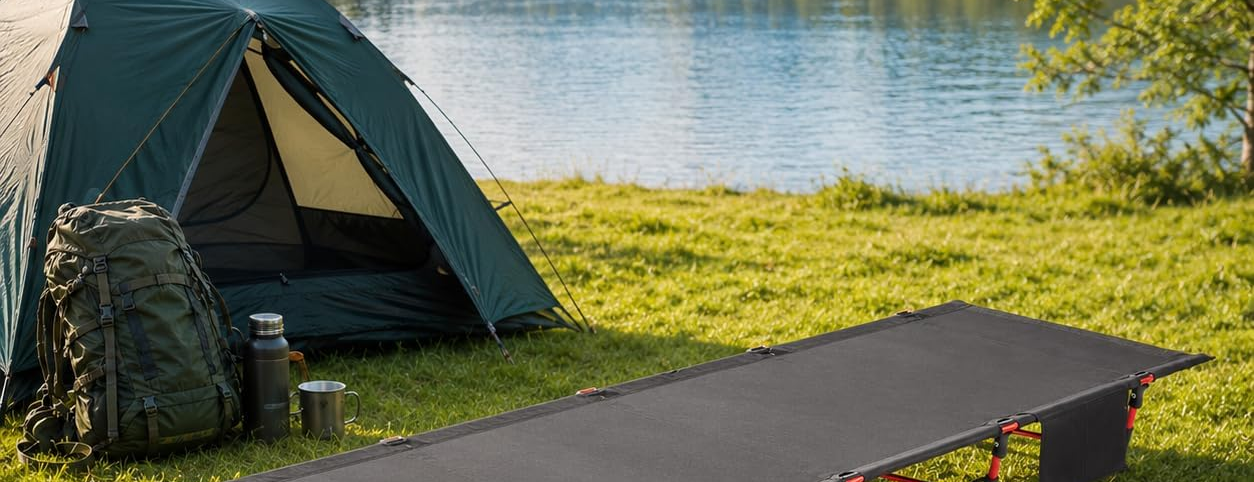Black Camping Bed – 60/70 mm Tube