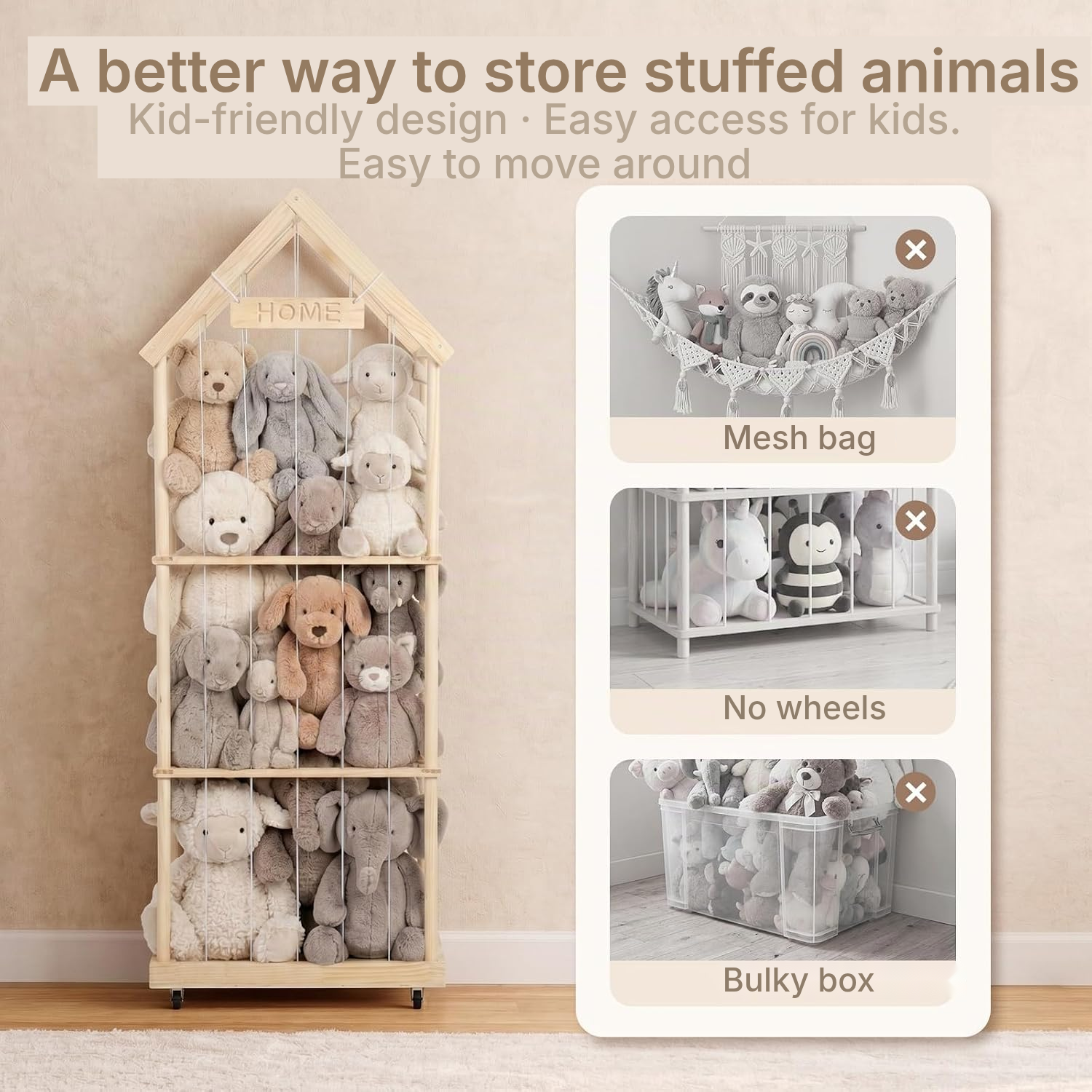 Childrens Toy Storage 3-Tier Mobile Organizer — 7