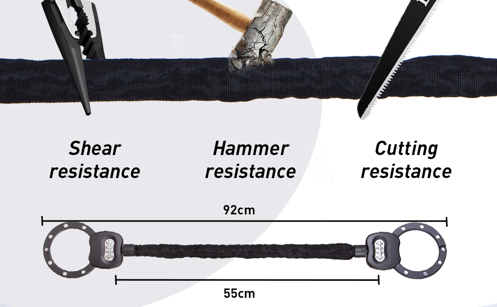 Bicycle Chain Lock with Two Cuffs — 7