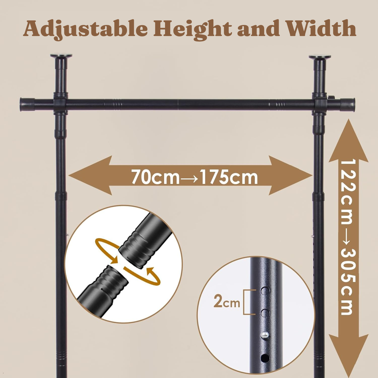 Rod Tension Curtain Divider – No Drill — 2