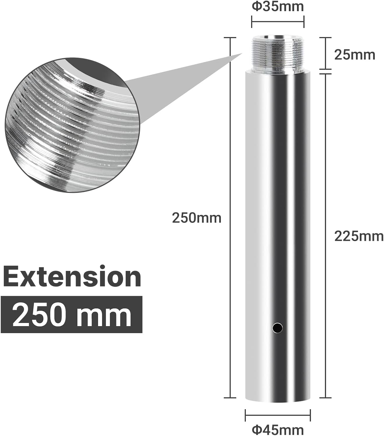 250 mm Dance Pole Extension for 45 mm Poles — 2