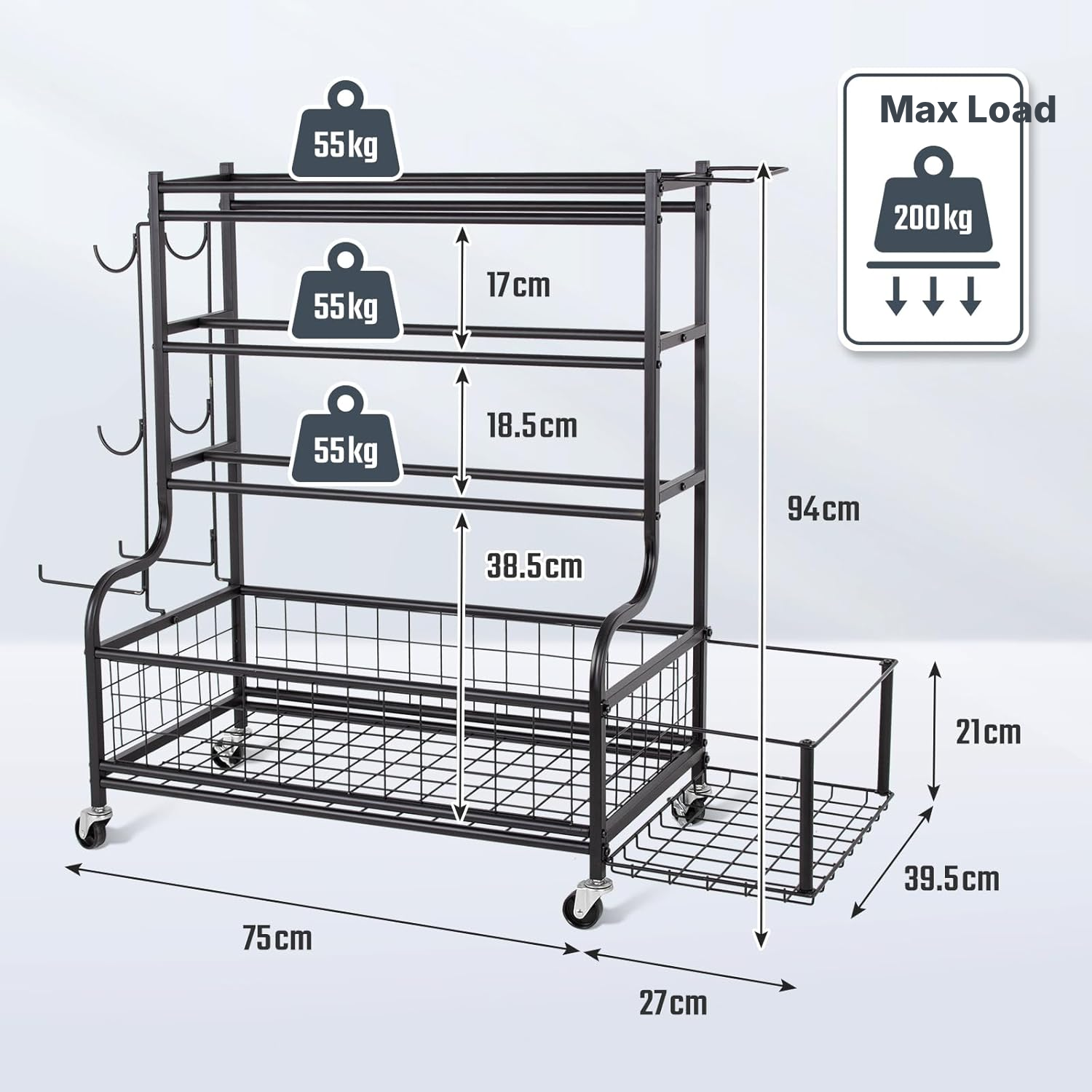 DB Rack: Black Dumbbell Rack — 5