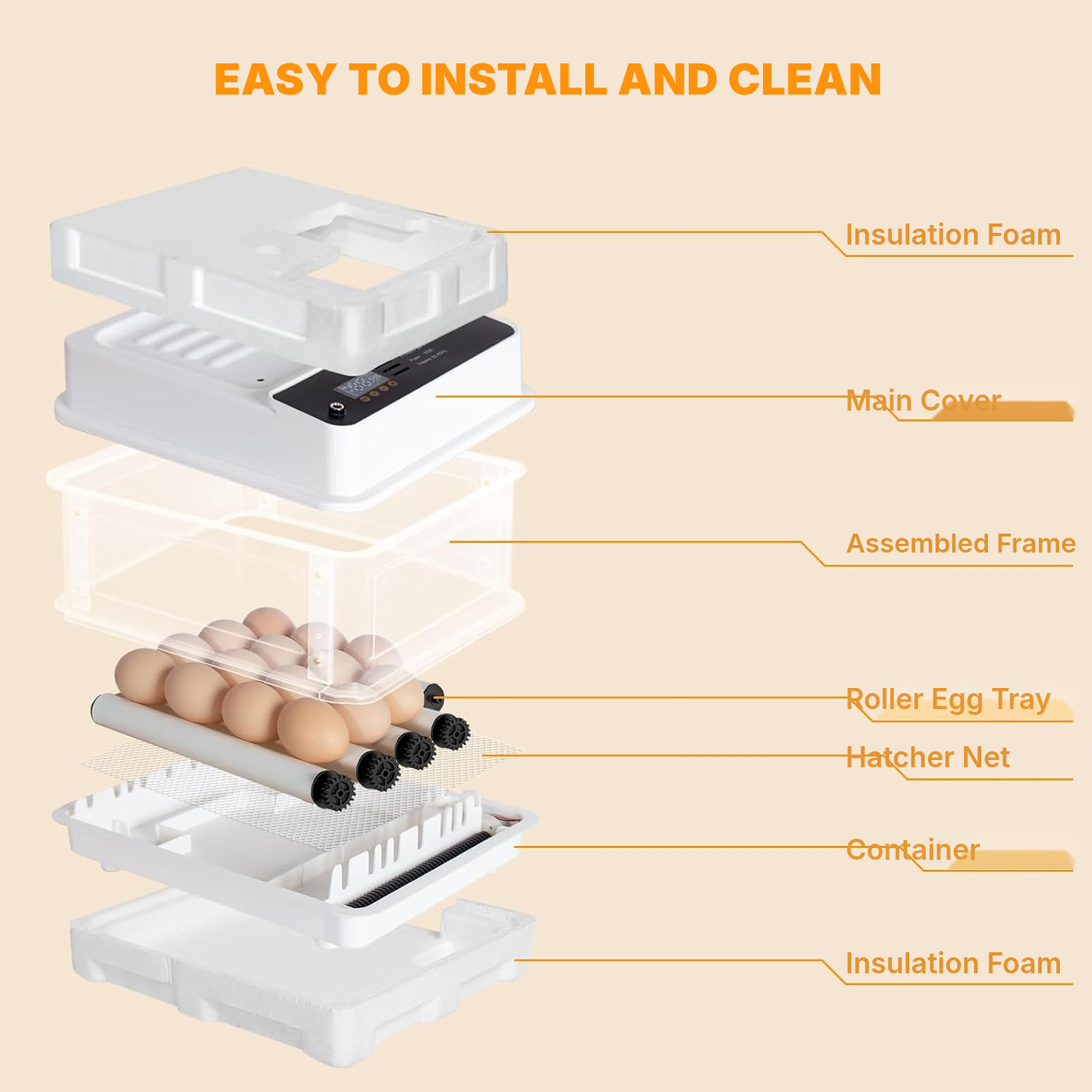 Eggs for Incubator: Automatic 15-Egg Mini LED — 6