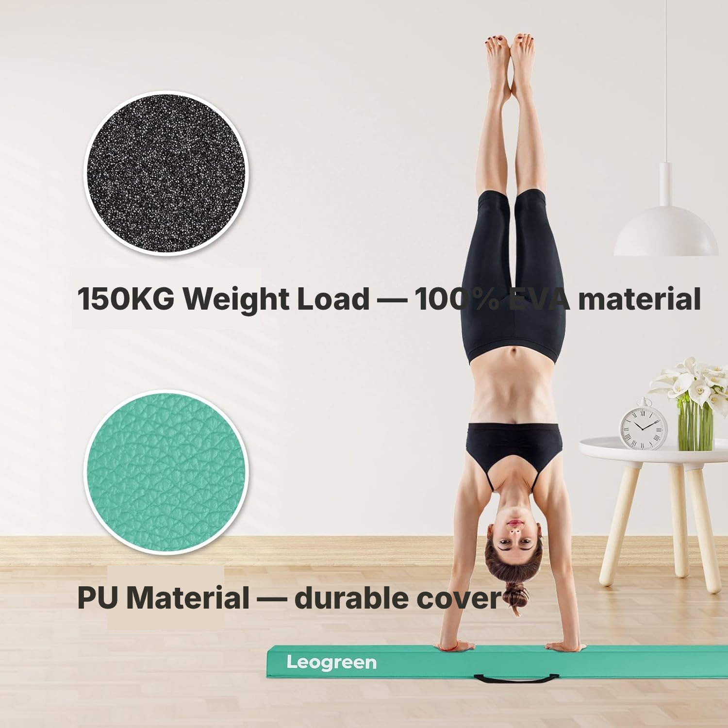 Foldable Green Gymnastics Beam – 270 cm — 3