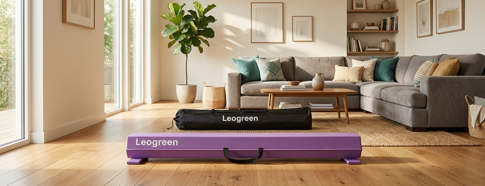 Purple Folding Gymnastics Beam 270 cm