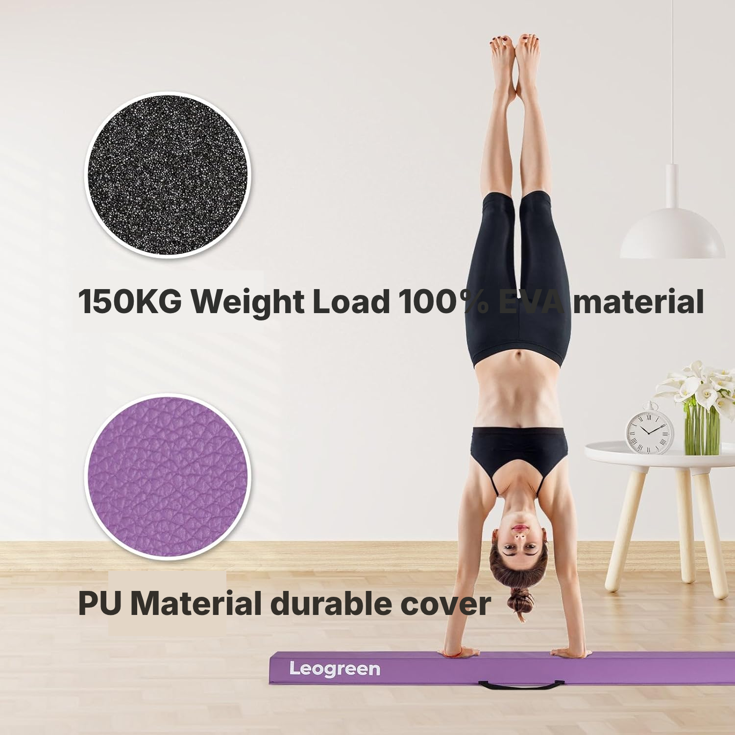 Purple Folding Gymnastics Beam 270 cm — 3