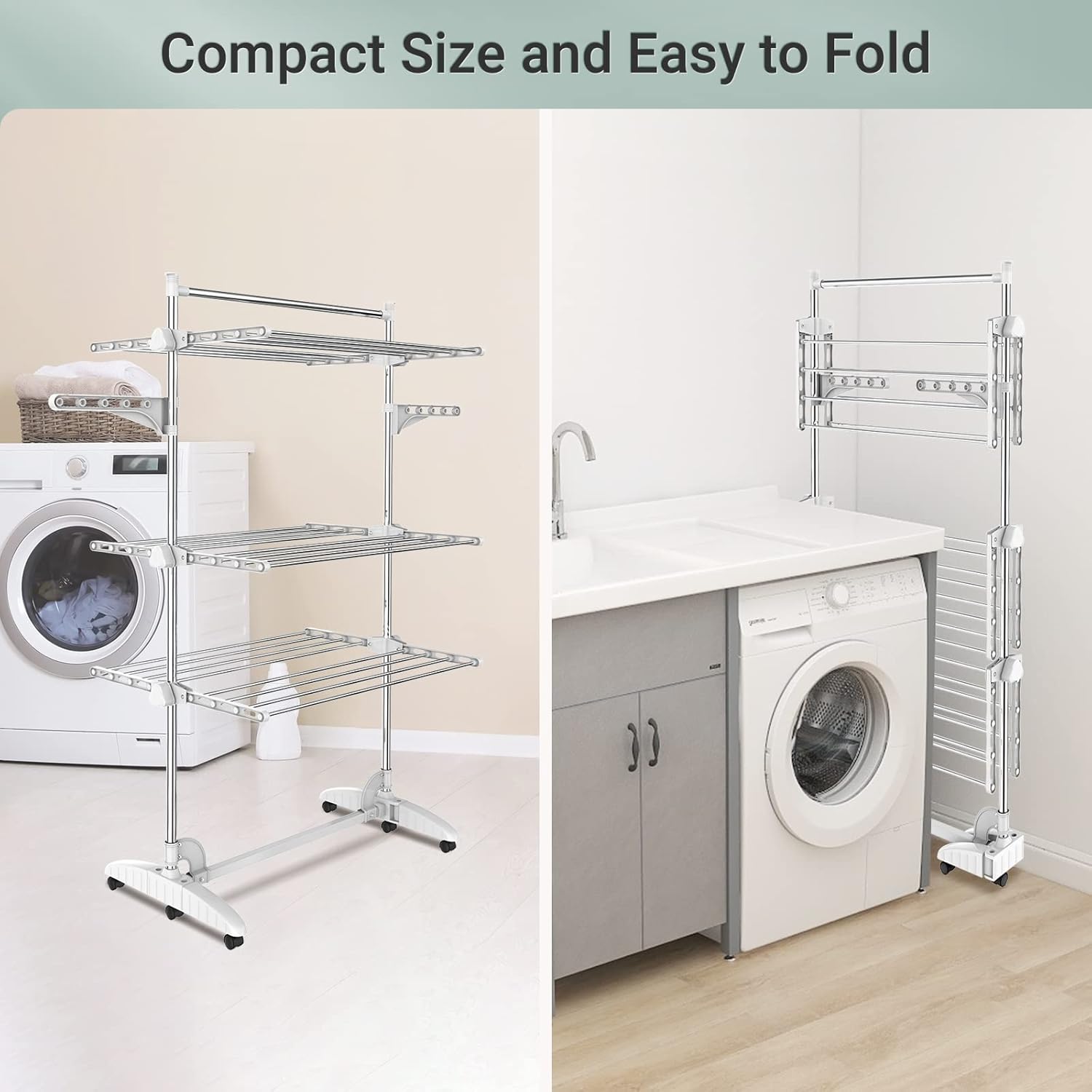 Clothes Hanging Stand – 3-Tier Airer — 4