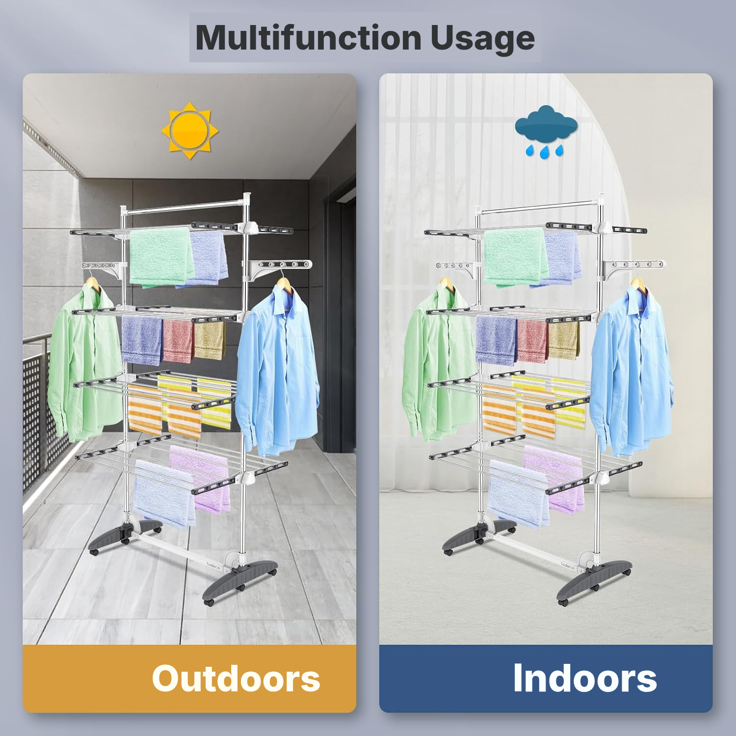 4-Tier Clothes Airer Rack – Foldable — 4