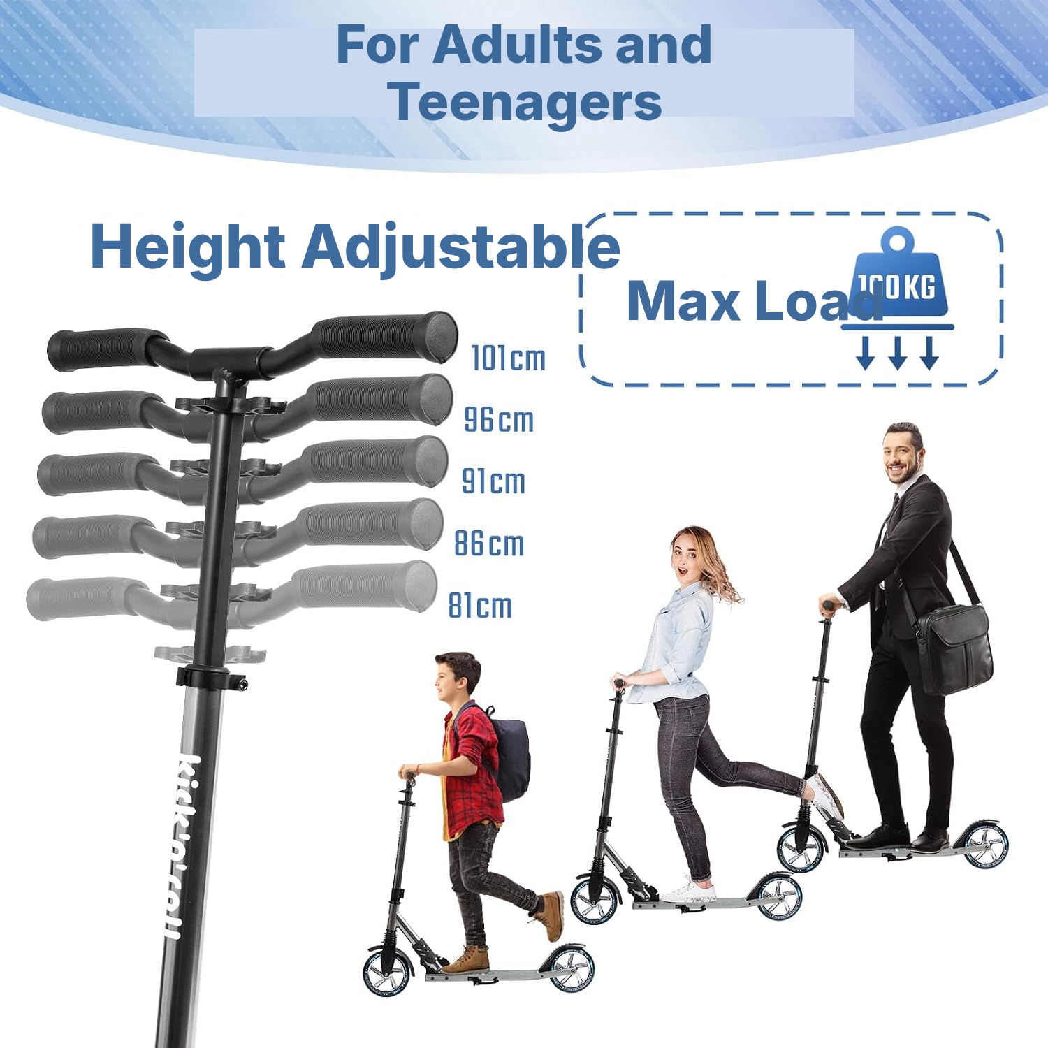Not an electric moped for adults: folding scooter — 3
