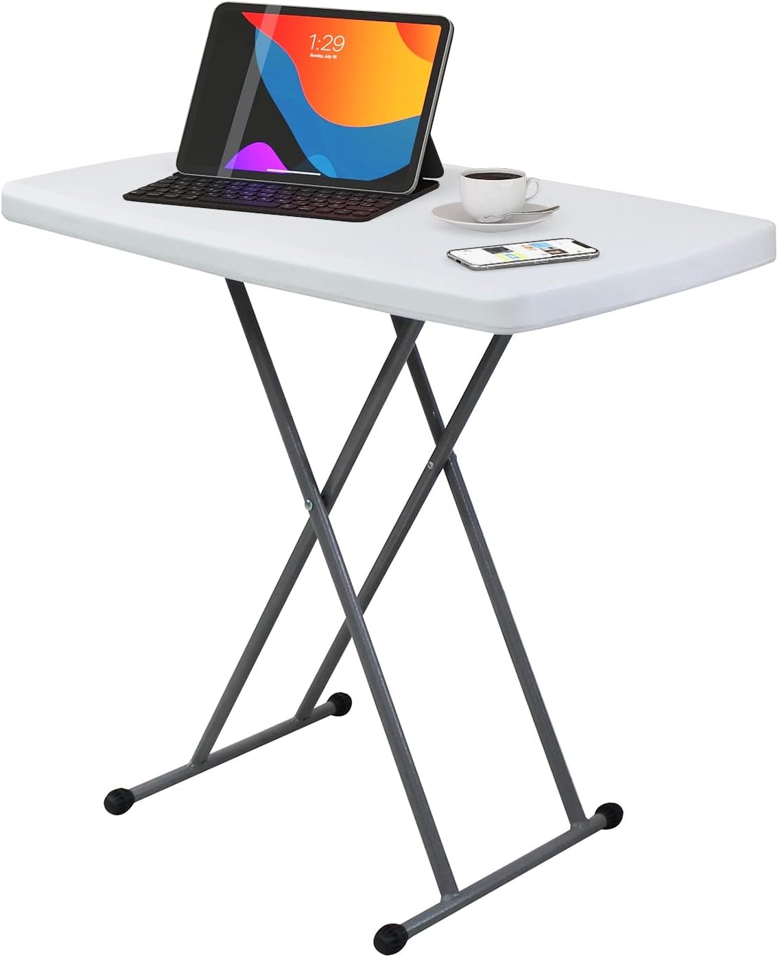 Collapsible Folding Table | White, 3 Heights