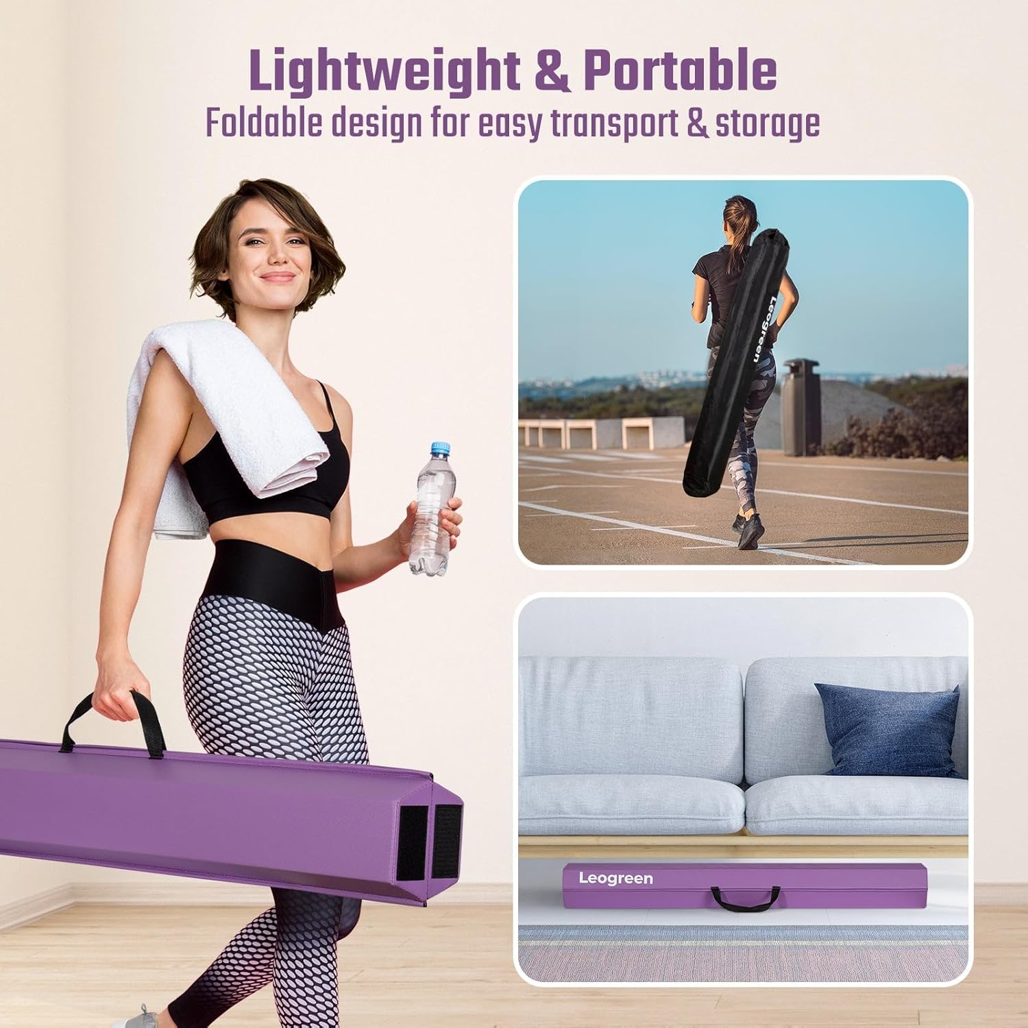 Gymnastics Equipment: Purple Balance Beam — 5