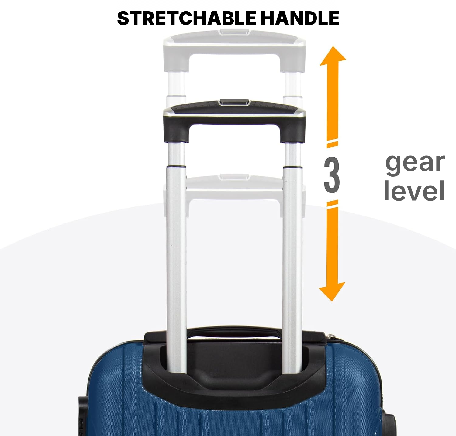 65 cm dark blue lightweight suitcase, organized — 6