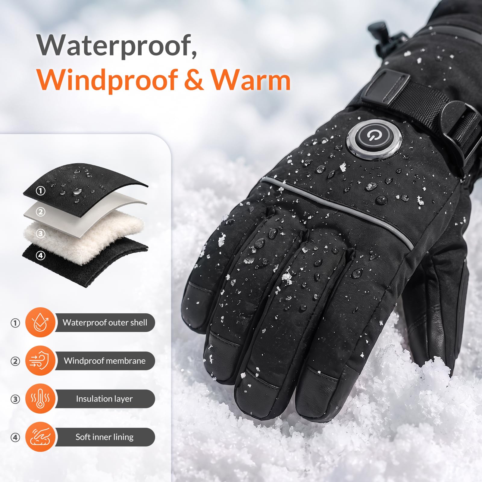 Waterproof Heated Motorcycle Gloves — 6