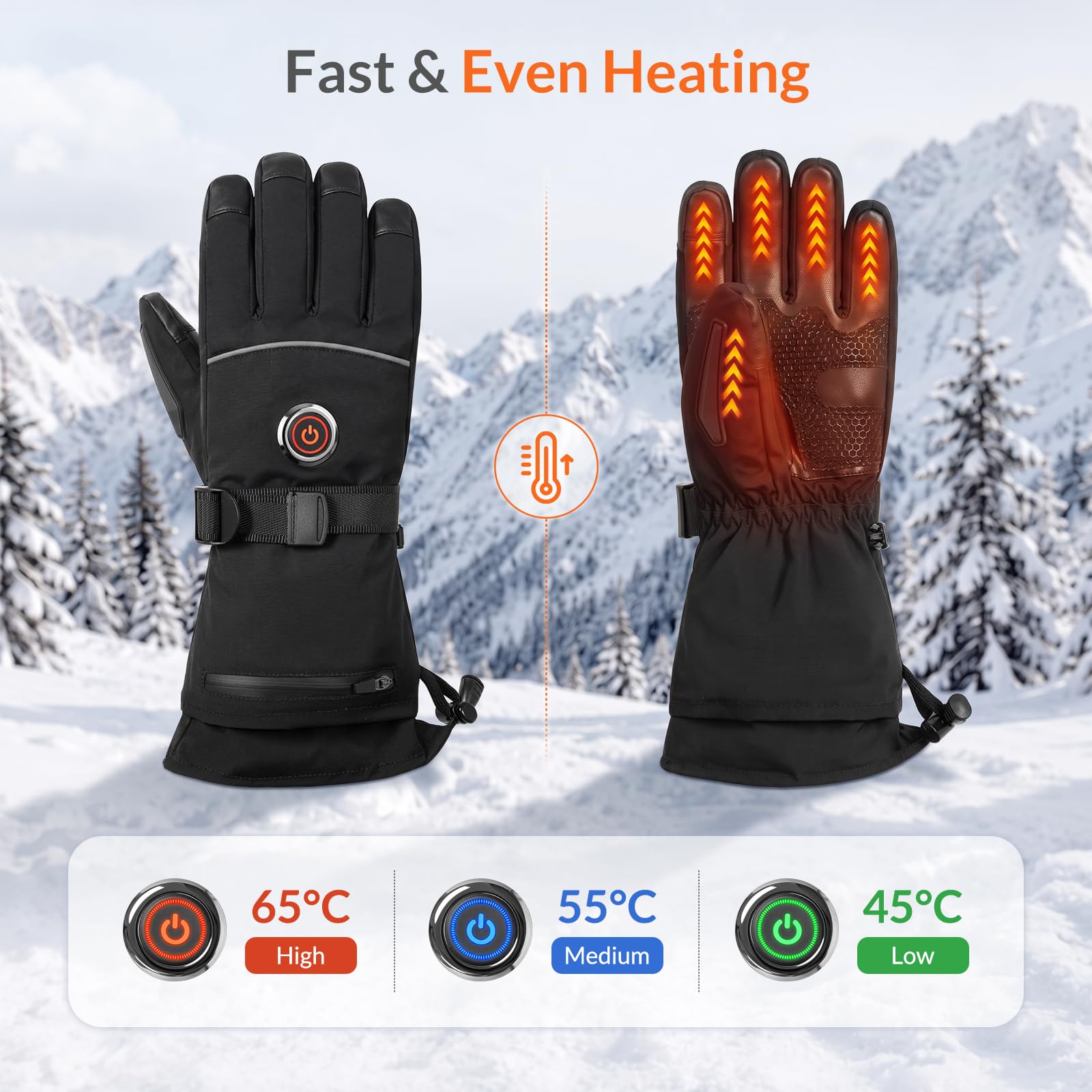 Waterproof Heated Motorcycle Gloves — 5