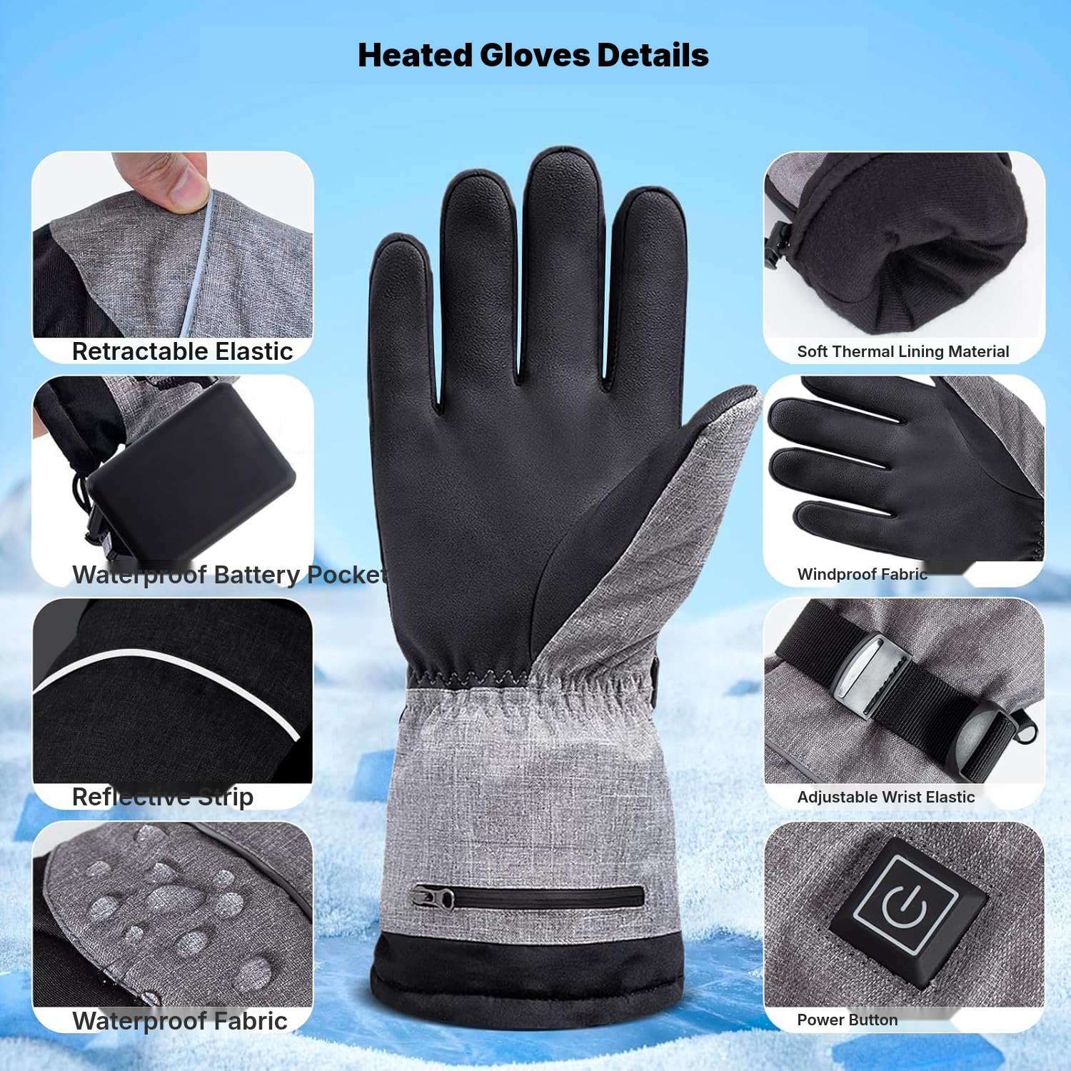 Heated Gloves – Black, Warm Hands — 4
