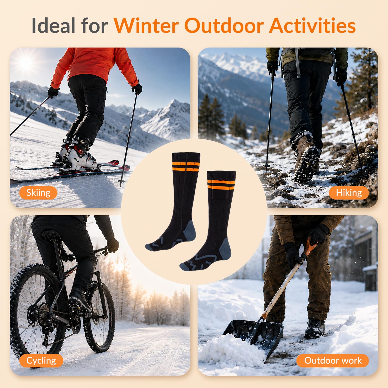 Heated Socks with Adjustable Heat — 4