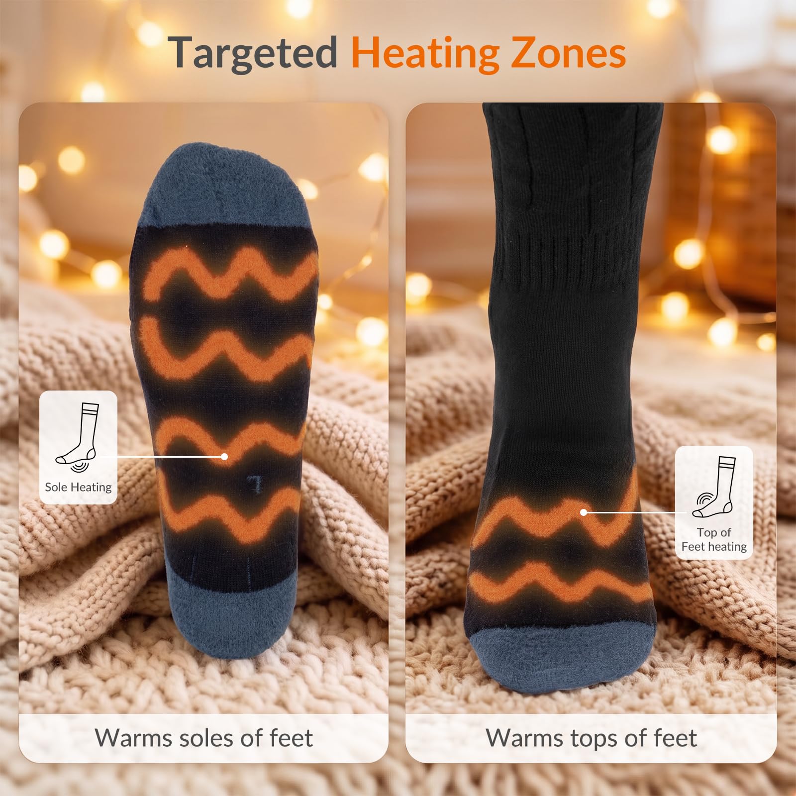 Heated Socks with Adjustable Heat — 5