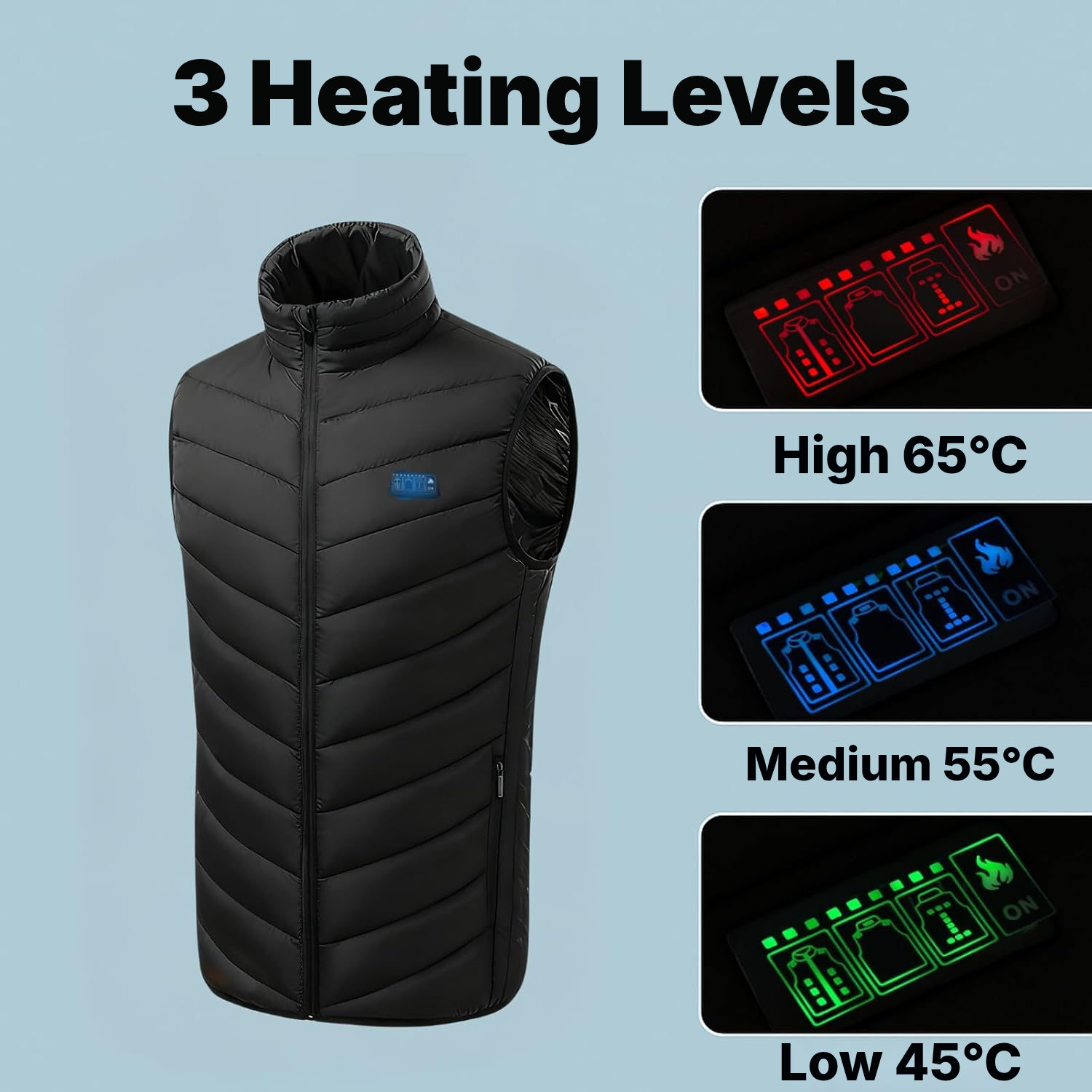 21-Zone Heated Jacket Vest, Extra Large — 3