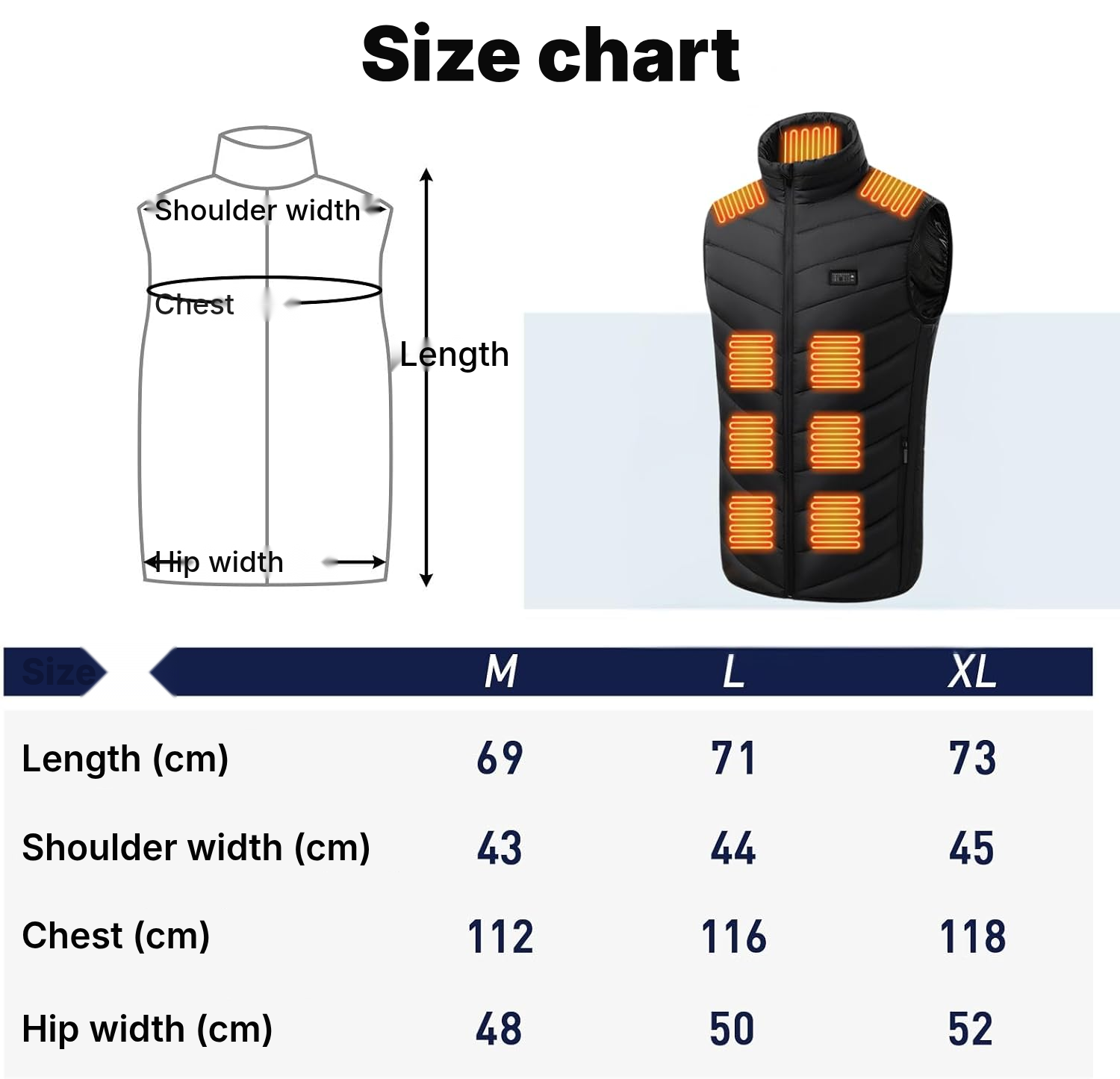 21-Zone Heated Jacket Vest, Extra Large — 6