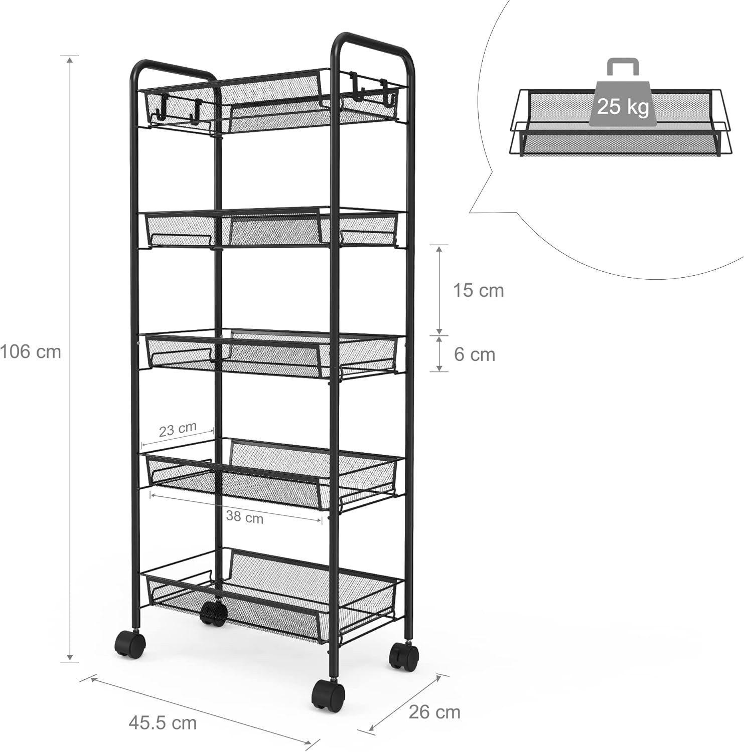 Kitchen Trolley – 5-Tier Space Saver — 7