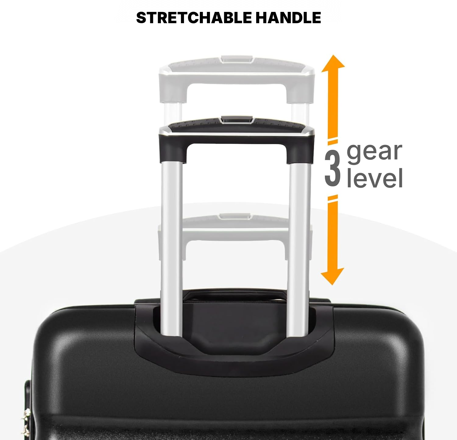 Medium Black Hardshell Suitcase – 67 cm — 4