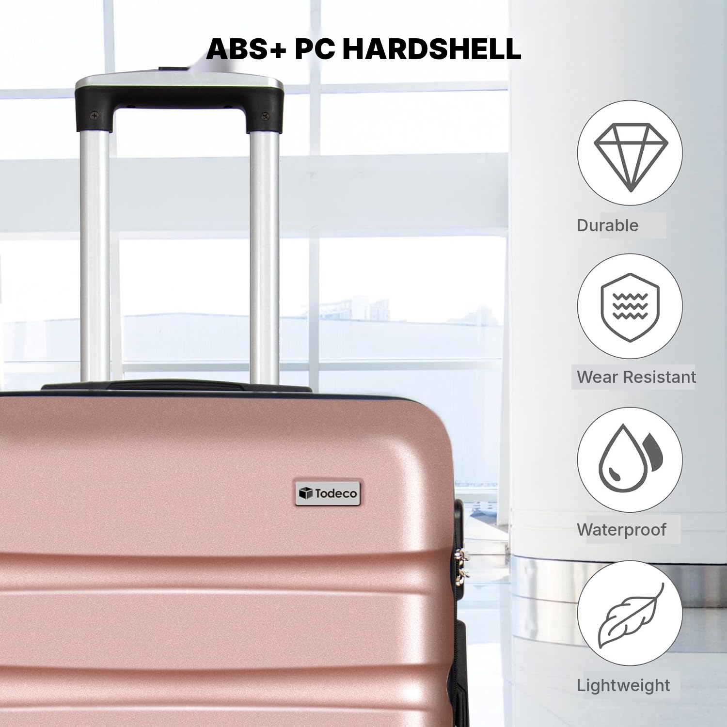 Lightweight 67 cm Hardshell Suitcase – Rose Pink — 3