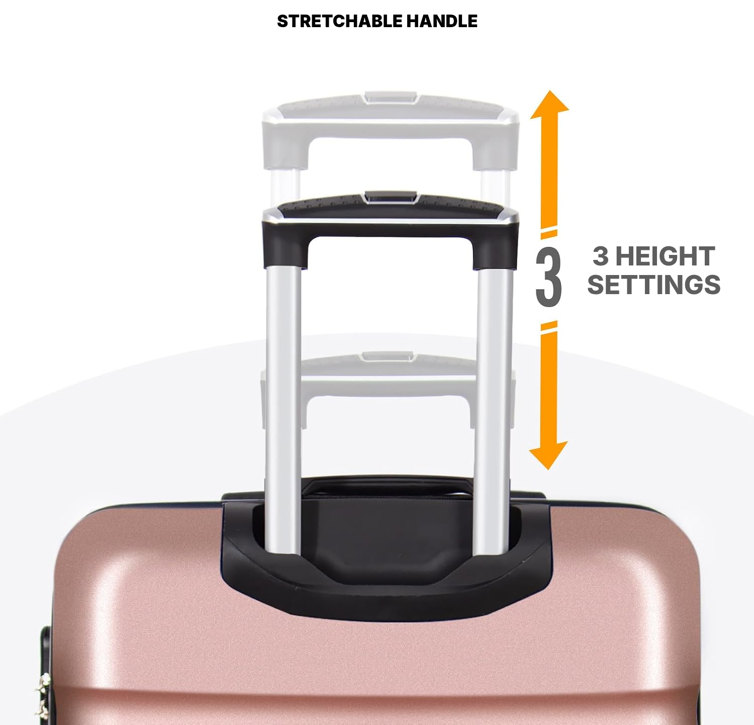 Lightweight 67 cm Hardshell Suitcase – Rose Pink — 5