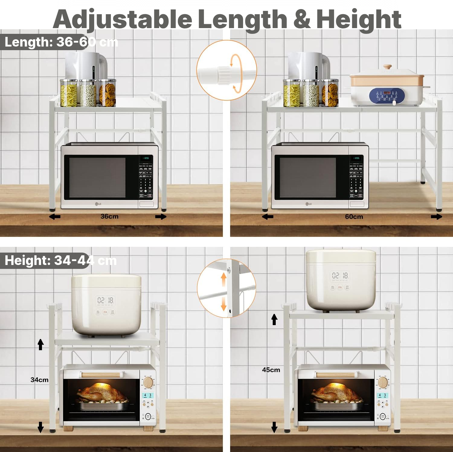 Seasoning Rack Microwave Shelf – White — 2