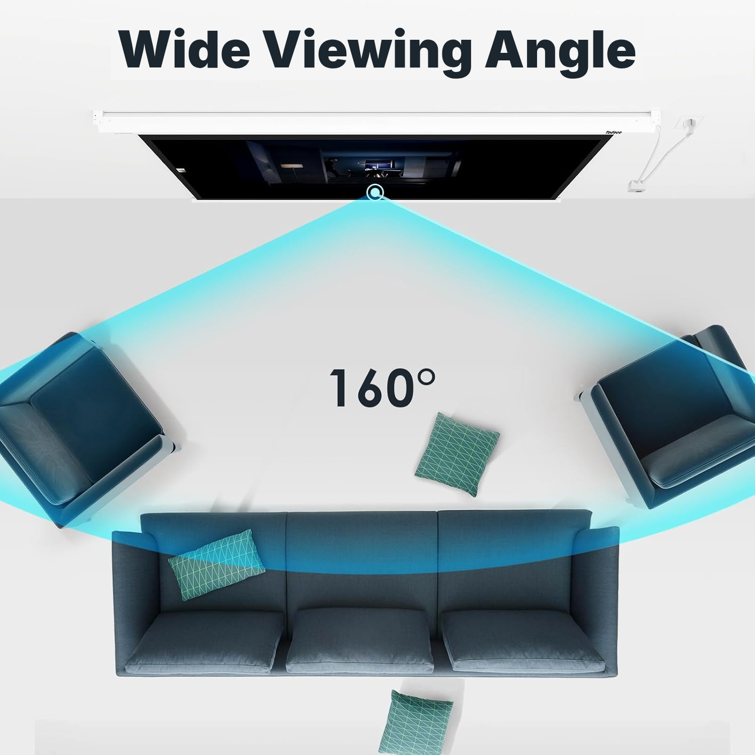 Motorised pull down cinema screen — 4