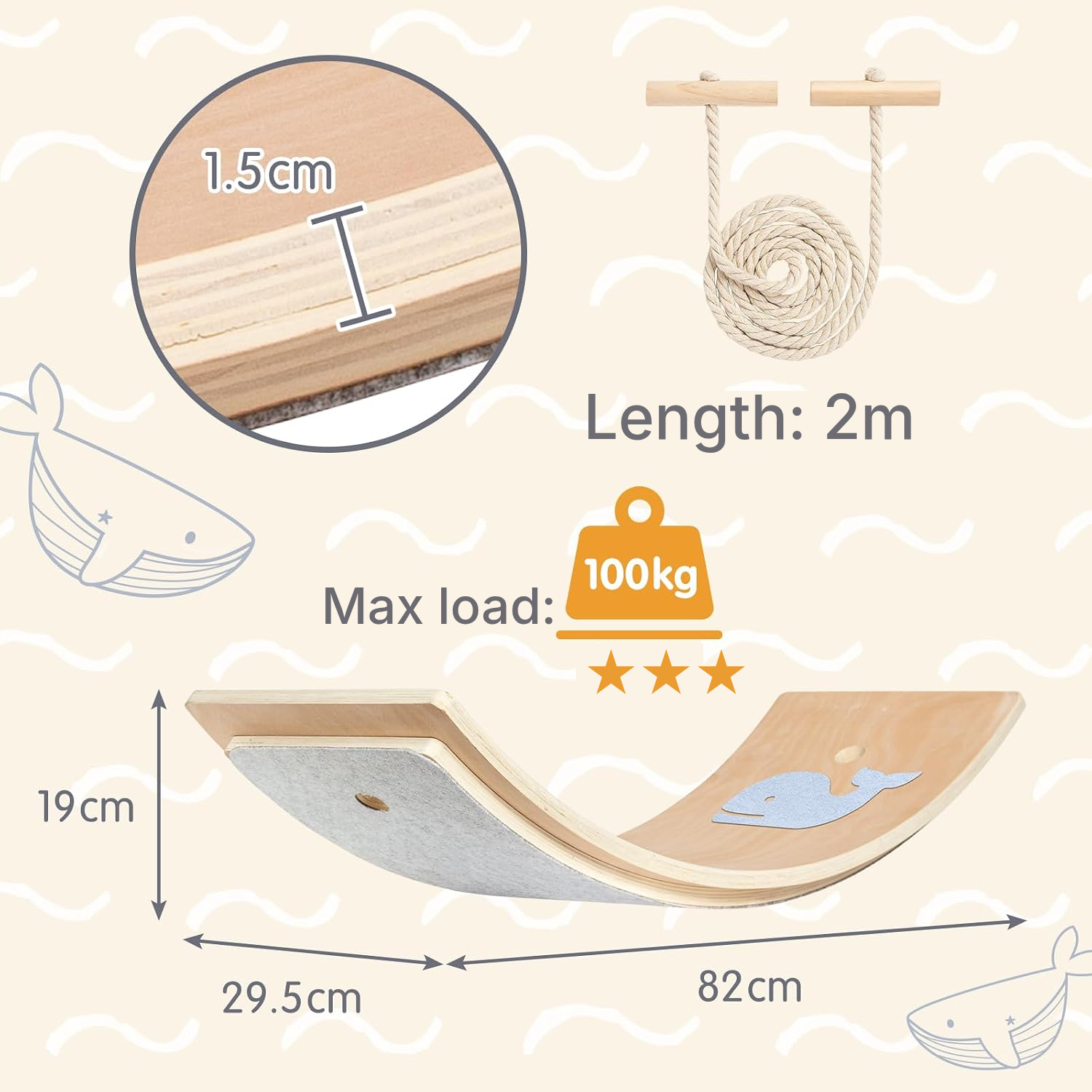 A Balance Board in Natural Wood — 3