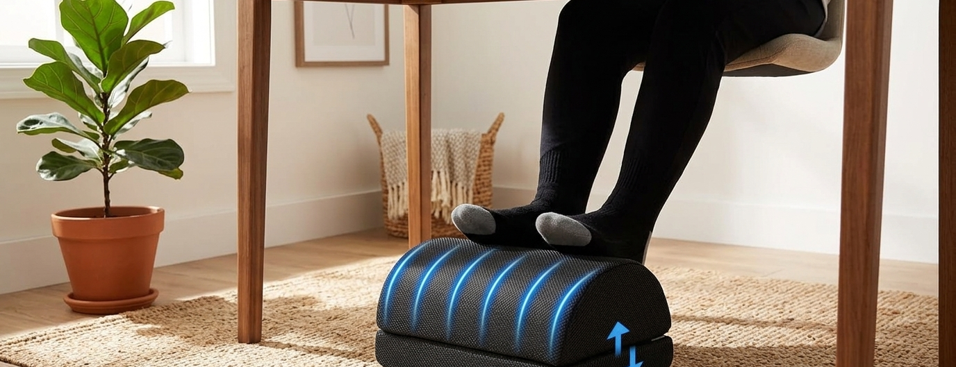 Foot Rest for Under Desk – Black