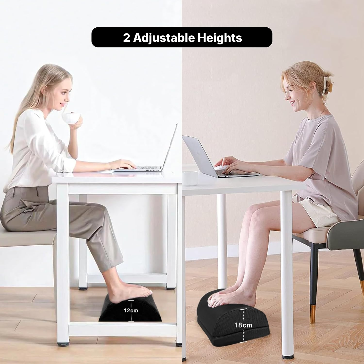 Foot Rest for Under Desk – Black — 5